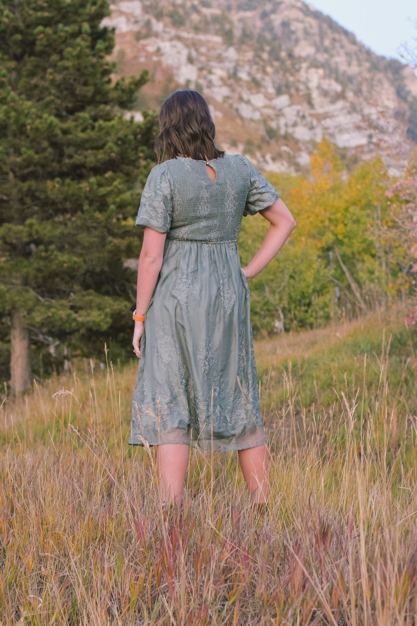 Sage Green Spring Dress