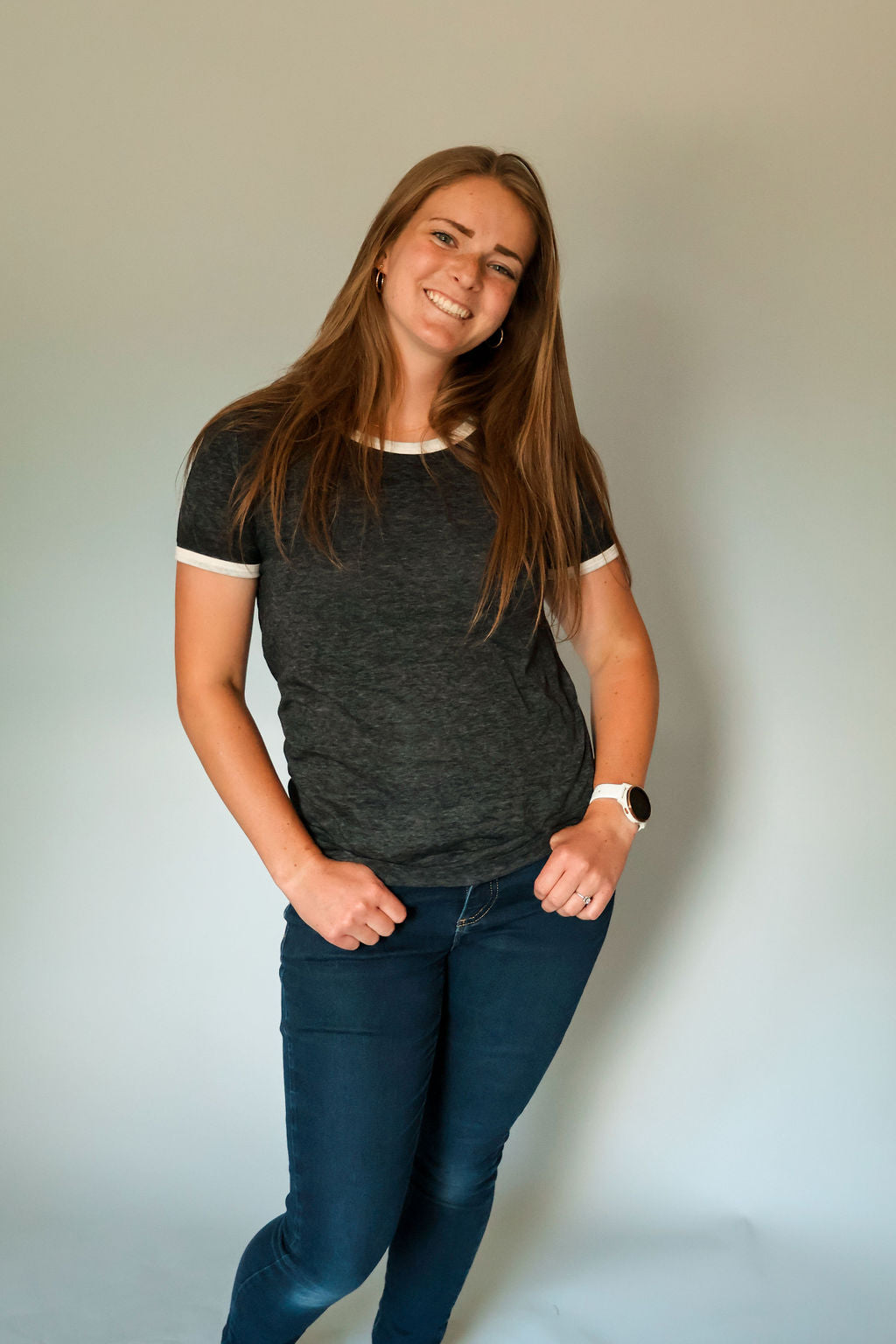 black loose baseball top