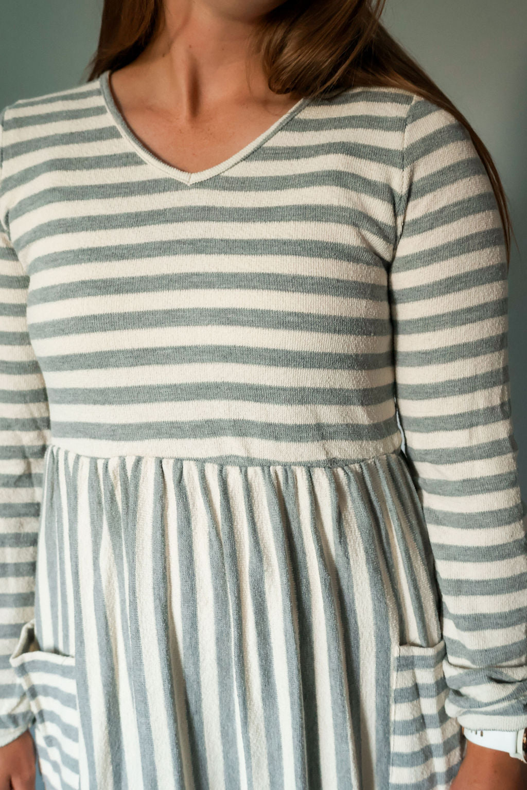 Terry Midi Striped Dress