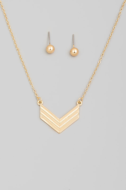 Arrow Necklace + Earrings