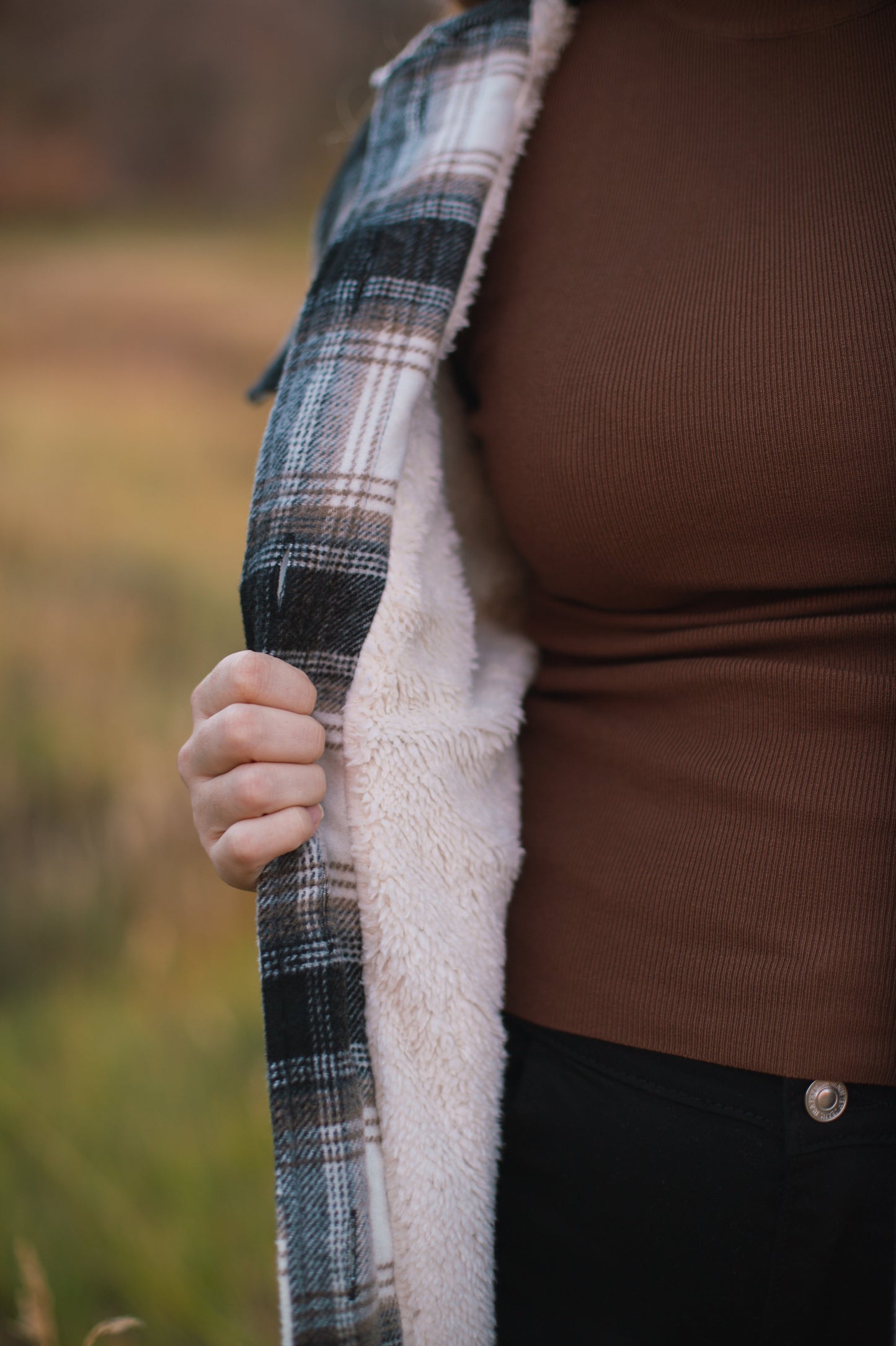 Fall Winter Plaid Jacket