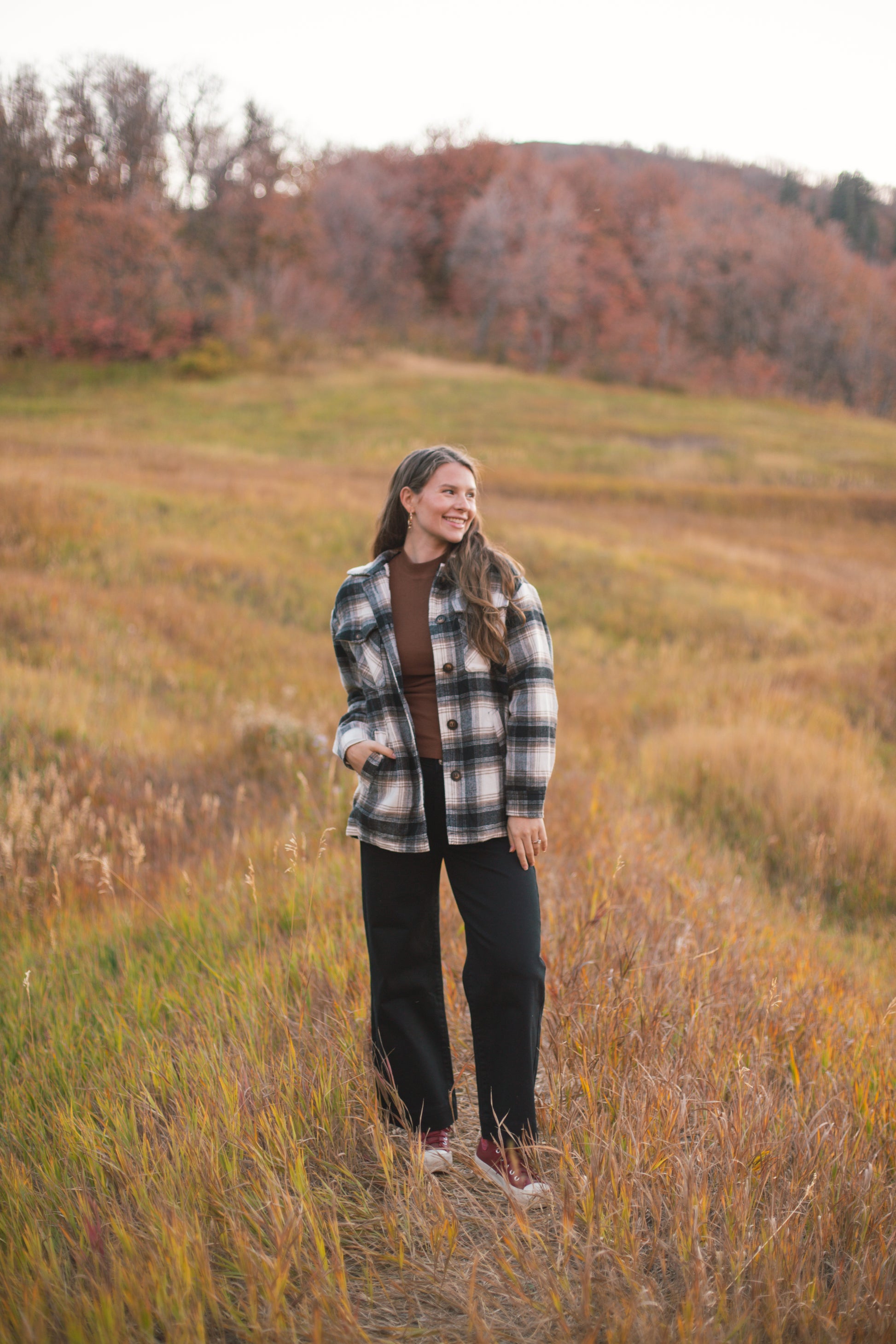 Fall Winter Plaid Jacket