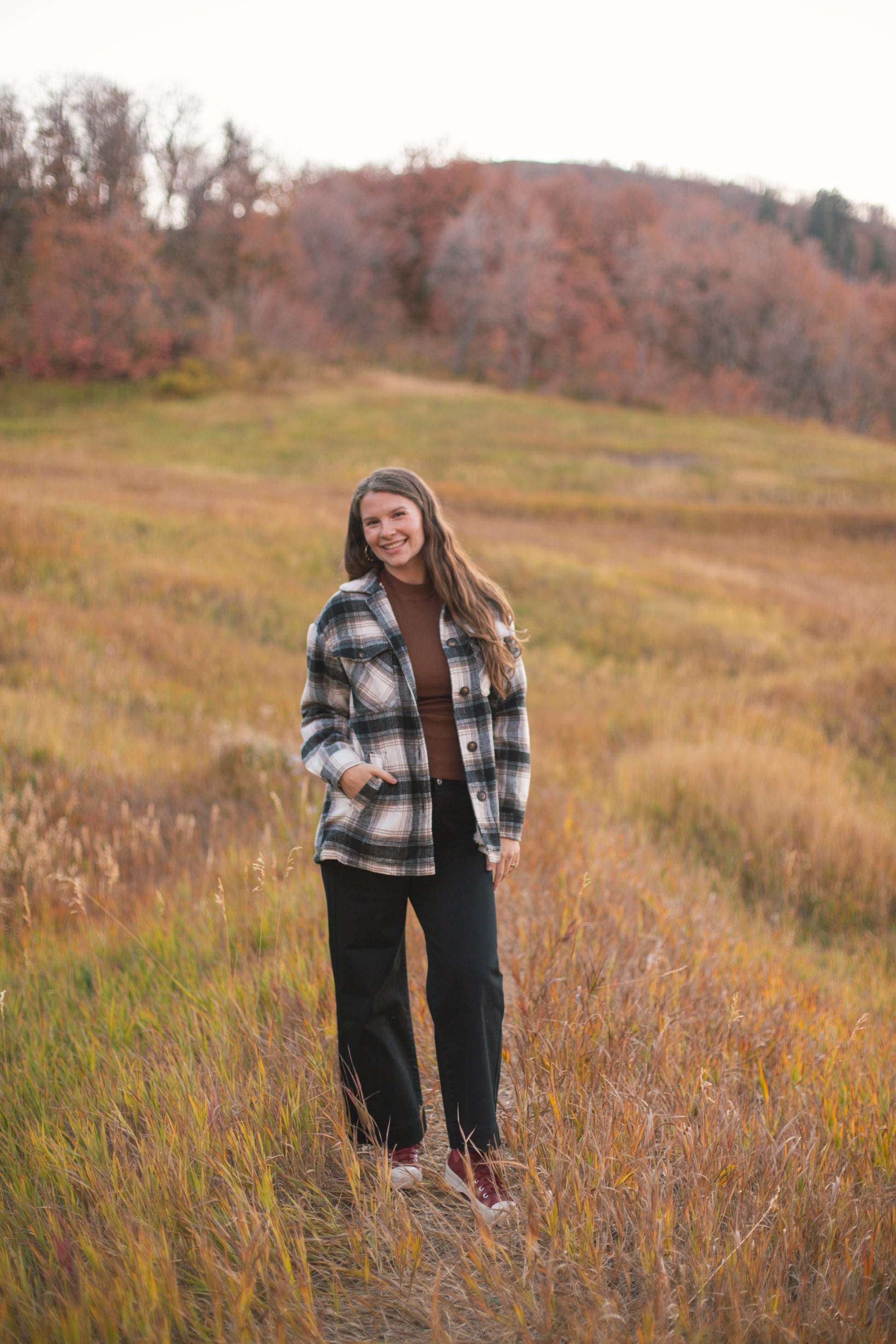 Fall Winter Plaid Jacket
