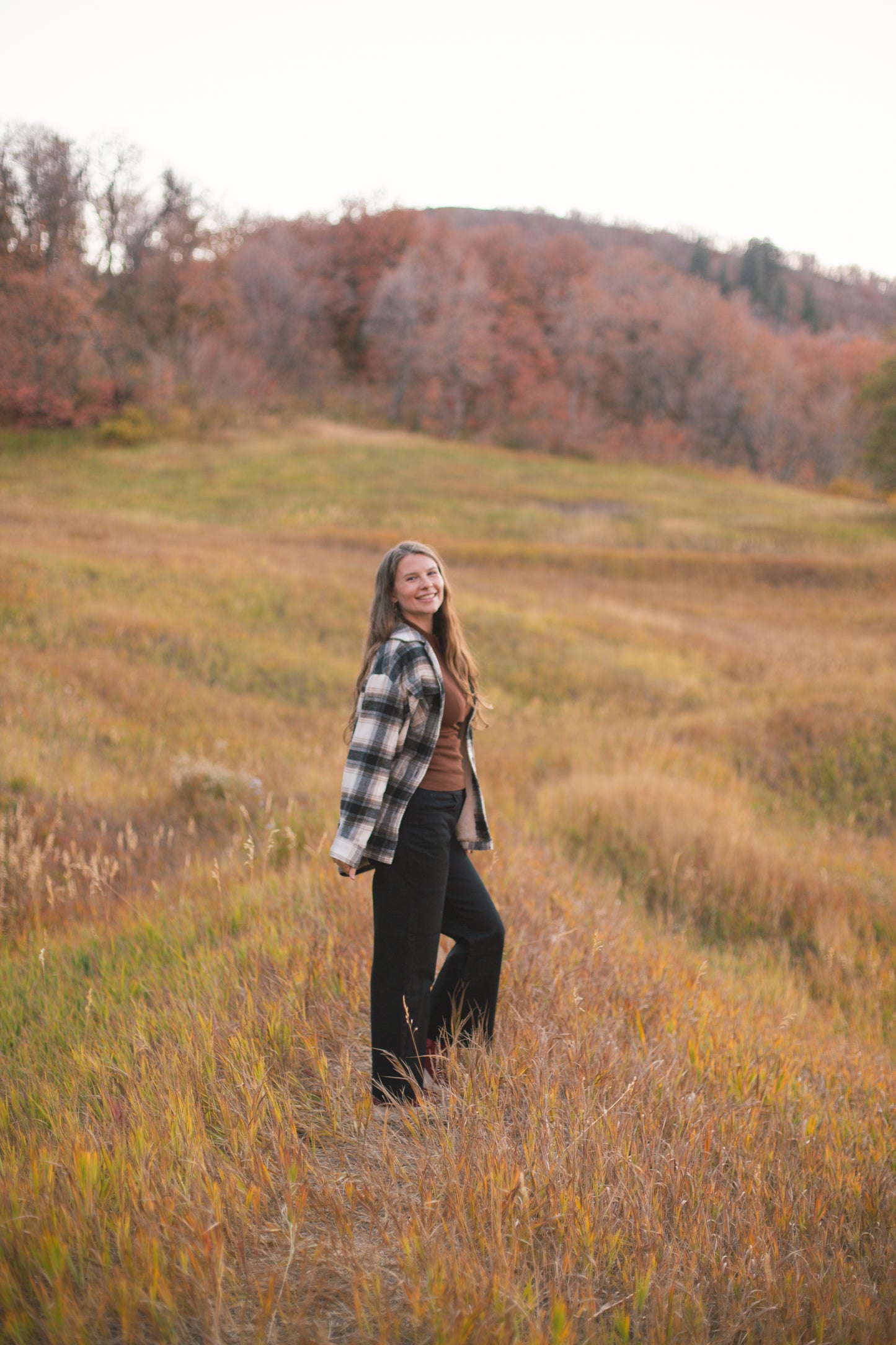 Fall Winter Plaid Jacket