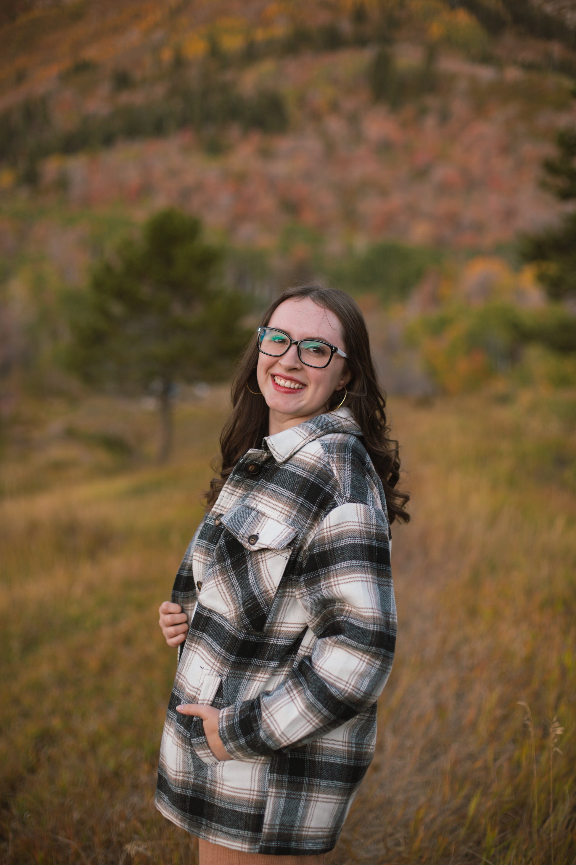 Fall Winter Plaid Jacket