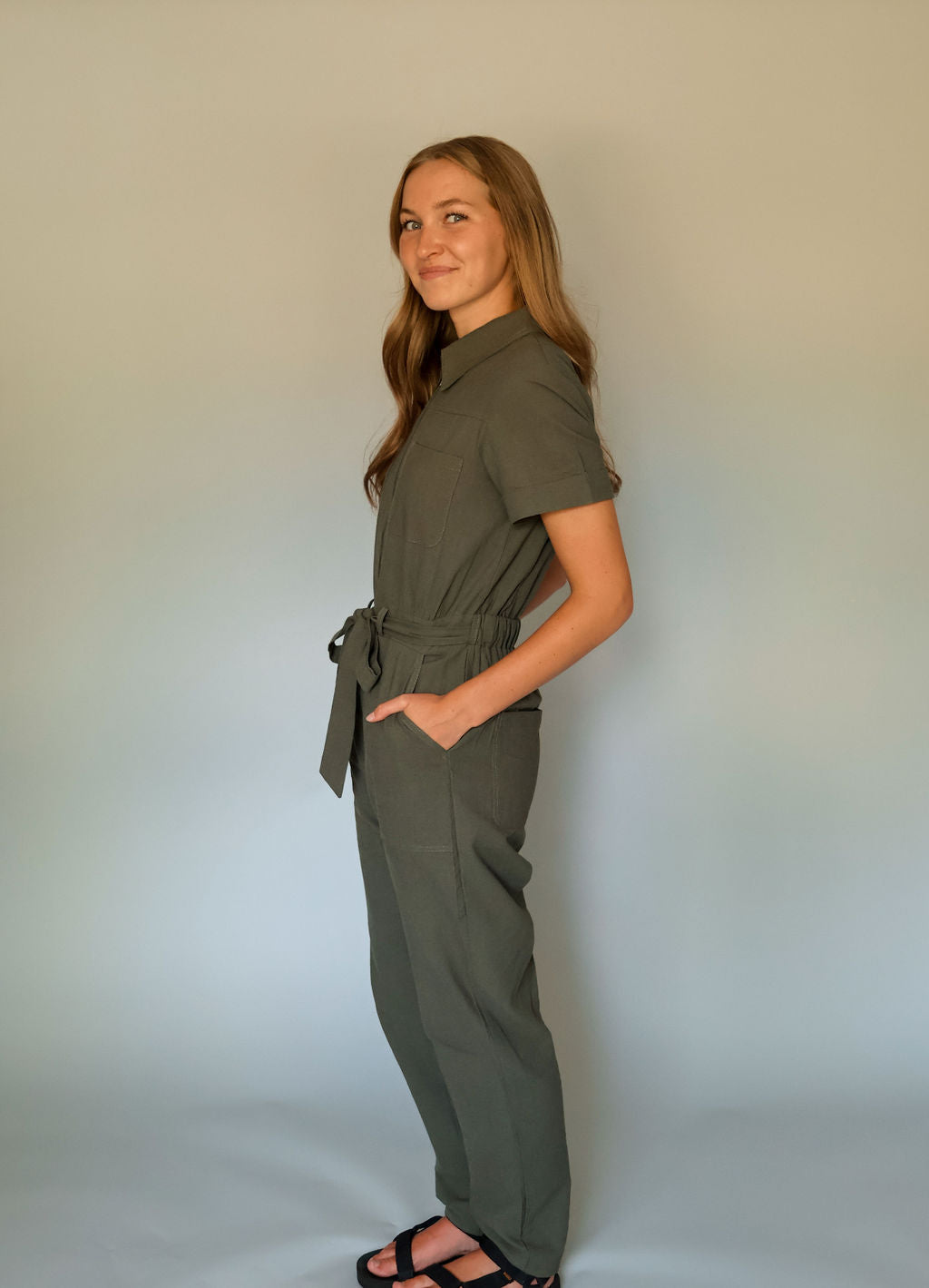 Mandi Khaki Jumpsuit